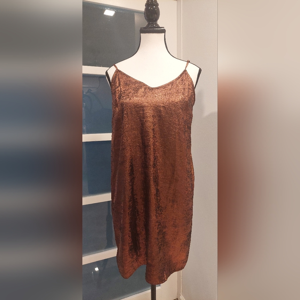 A New Day Shimmering Copper Dress